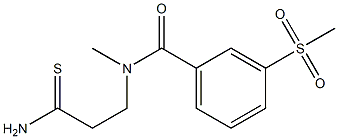 N-(2-carbamothioylethyl)-3-methanesulfonyl-N-methylbenzamide Struktur