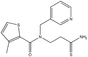 N-(2-carbamothioylethyl)-3-methyl-N-(pyridin-3-ylmethyl)thiophene-2-carboxamide Struktur