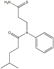 N-(2-carbamothioylethyl)-4-methyl-N-phenylpentanamide Struktur