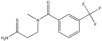 N-(2-carbamothioylethyl)-N-methyl-3-(trifluoromethyl)benzamide Struktur