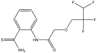 N-(2-carbamothioylphenyl)-2-(2,2,3,3-tetrafluoropropoxy)acetamide Struktur