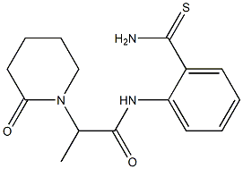 N-(2-carbamothioylphenyl)-2-(2-oxopiperidin-1-yl)propanamide Struktur