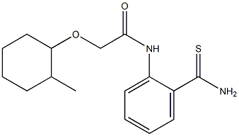 N-(2-carbamothioylphenyl)-2-[(2-methylcyclohexyl)oxy]acetamide Struktur