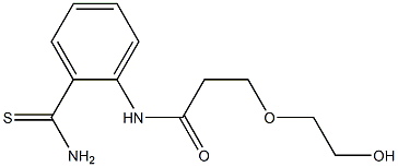 N-(2-carbamothioylphenyl)-3-(2-hydroxyethoxy)propanamide Struktur