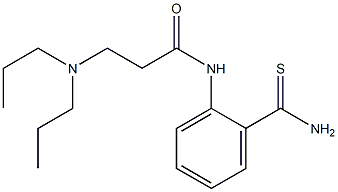 N-(2-carbamothioylphenyl)-3-(dipropylamino)propanamide Struktur