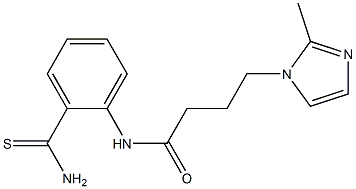 N-(2-carbamothioylphenyl)-4-(2-methyl-1H-imidazol-1-yl)butanamide Struktur