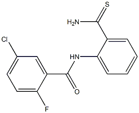 N-(2-carbamothioylphenyl)-5-chloro-2-fluorobenzamide Struktur