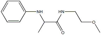 N-(2-methoxyethyl)-2-(phenylamino)propanamide Struktur