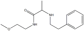 N-(2-methoxyethyl)-2-[(2-phenylethyl)amino]propanamide Struktur