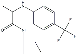 N-(2-methylbutan-2-yl)-2-{[4-(trifluoromethyl)phenyl]amino}propanamide Struktur