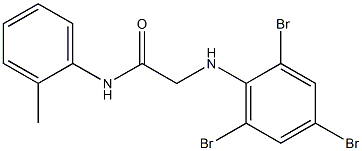 N-(2-methylphenyl)-2-[(2,4,6-tribromophenyl)amino]acetamide Struktur