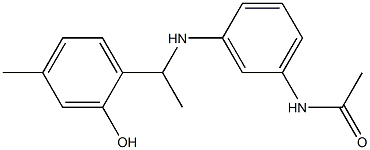 N-(3-{[1-(2-hydroxy-4-methylphenyl)ethyl]amino}phenyl)acetamide Struktur