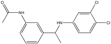 N-(3-{1-[(3,4-dichlorophenyl)amino]ethyl}phenyl)acetamide Struktur