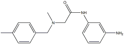 N-(3-aminophenyl)-2-{methyl[(4-methylphenyl)methyl]amino}acetamide Struktur