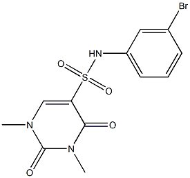 N-(3-bromophenyl)-1,3-dimethyl-2,4-dioxo-1,2,3,4-tetrahydropyrimidine-5-sulfonamide Struktur