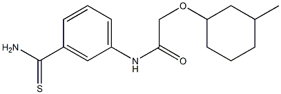 N-(3-carbamothioylphenyl)-2-[(3-methylcyclohexyl)oxy]acetamide Struktur