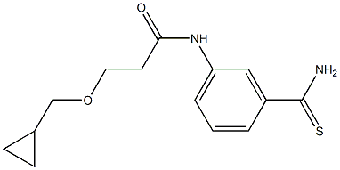 N-(3-carbamothioylphenyl)-3-(cyclopropylmethoxy)propanamide Struktur