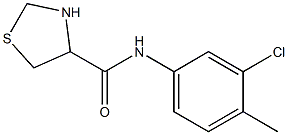 N-(3-chloro-4-methylphenyl)-1,3-thiazolidine-4-carboxamide Struktur