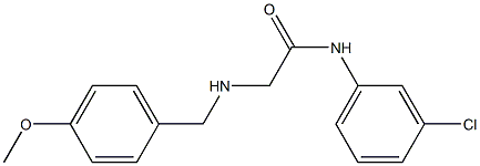 N-(3-chlorophenyl)-2-{[(4-methoxyphenyl)methyl]amino}acetamide Struktur