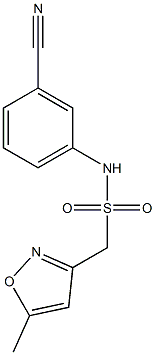 N-(3-cyanophenyl)-1-(5-methyl-1,2-oxazol-3-yl)methanesulfonamide Struktur