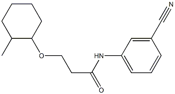 N-(3-cyanophenyl)-3-[(2-methylcyclohexyl)oxy]propanamide Struktur