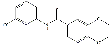 N-(3-hydroxyphenyl)-2,3-dihydro-1,4-benzodioxine-6-carboxamide Struktur