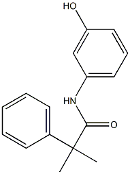 N-(3-hydroxyphenyl)-2-methyl-2-phenylpropanamide Struktur