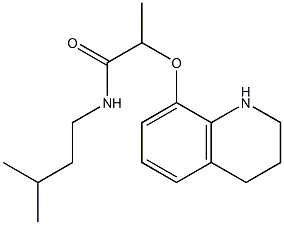 N-(3-methylbutyl)-2-(1,2,3,4-tetrahydroquinolin-8-yloxy)propanamide Struktur