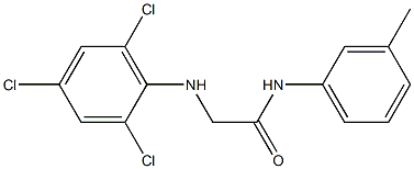 N-(3-methylphenyl)-2-[(2,4,6-trichlorophenyl)amino]acetamide Struktur