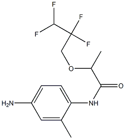 N-(4-amino-2-methylphenyl)-2-(2,2,3,3-tetrafluoropropoxy)propanamide Struktur