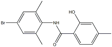 N-(4-bromo-2,6-dimethylphenyl)-2-hydroxy-4-methylbenzamide Struktur