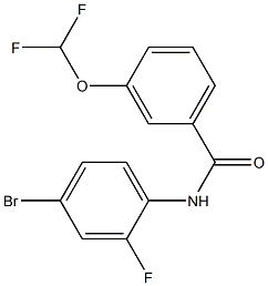 N-(4-bromo-2-fluorophenyl)-3-(difluoromethoxy)benzamide Struktur