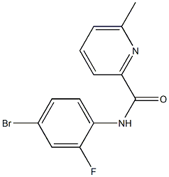 N-(4-bromo-2-fluorophenyl)-6-methylpyridine-2-carboxamide Struktur