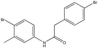 N-(4-bromo-3-methylphenyl)-2-(4-bromophenyl)acetamide Struktur