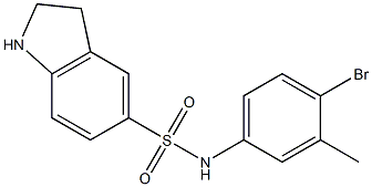 N-(4-bromo-3-methylphenyl)-2,3-dihydro-1H-indole-5-sulfonamide Struktur