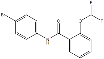 N-(4-bromophenyl)-2-(difluoromethoxy)benzamide Struktur