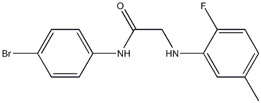 N-(4-bromophenyl)-2-[(2-fluoro-5-methylphenyl)amino]acetamide Struktur