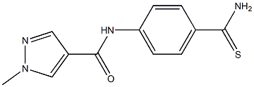 N-(4-carbamothioylphenyl)-1-methyl-1H-pyrazole-4-carboxamide Struktur