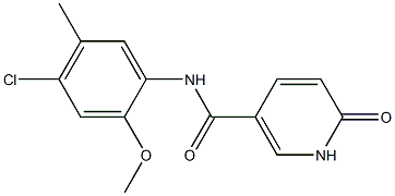 N-(4-chloro-2-methoxy-5-methylphenyl)-6-oxo-1,6-dihydropyridine-3-carboxamide Struktur