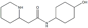 N-(4-hydroxycyclohexyl)-2-(piperidin-2-yl)acetamide Struktur