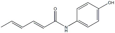 N-(4-hydroxyphenyl)hexa-2,4-dienamide Struktur