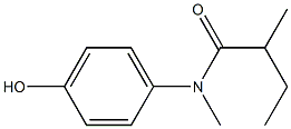 N-(4-hydroxyphenyl)-N,2-dimethylbutanamide Struktur