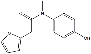 N-(4-hydroxyphenyl)-N-methyl-2-(thiophen-2-yl)acetamide Struktur