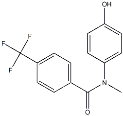 N-(4-hydroxyphenyl)-N-methyl-4-(trifluoromethyl)benzamide Struktur