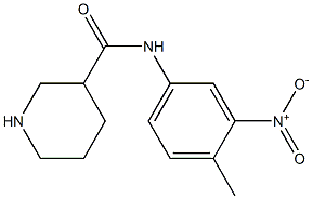 N-(4-methyl-3-nitrophenyl)piperidine-3-carboxamide Struktur