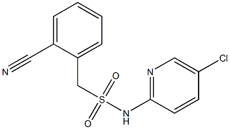 N-(5-chloropyridin-2-yl)-1-(2-cyanophenyl)methanesulfonamide Struktur