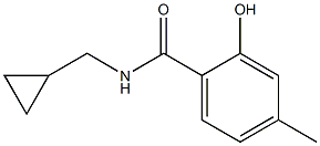 N-(cyclopropylmethyl)-2-hydroxy-4-methylbenzamide Struktur