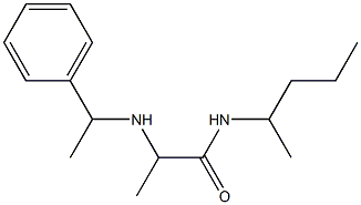 N-(pentan-2-yl)-2-[(1-phenylethyl)amino]propanamide Struktur