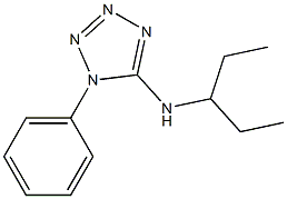 N-(pentan-3-yl)-1-phenyl-1H-1,2,3,4-tetrazol-5-amine Struktur