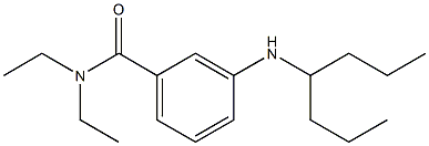 N,N-diethyl-3-(heptan-4-ylamino)benzamide Struktur